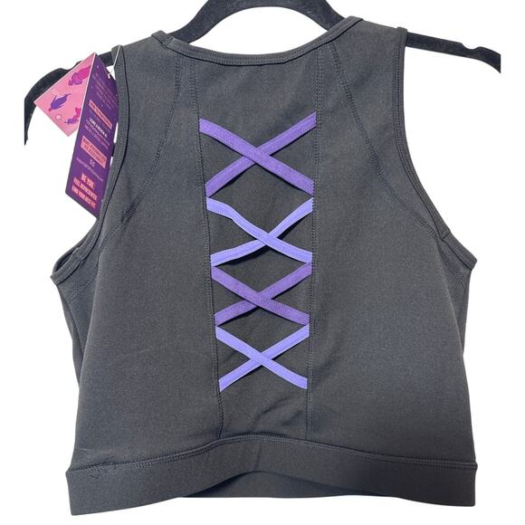 Brand New Pop Fit Women's Large Black Shape Forming Sleeveless Top Athletic - Picture 1 of 7